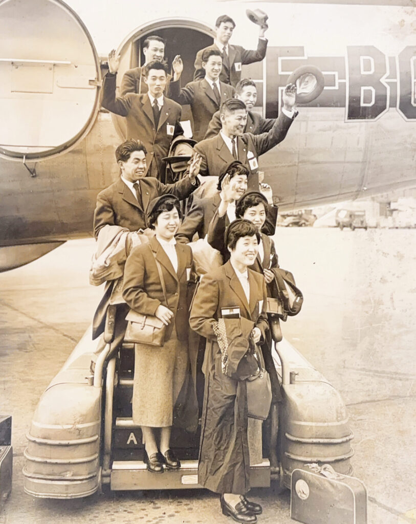 1954年ロンドン大会帰国